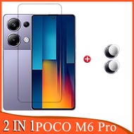 2 in 1 POCO M6 Pro Full Cover Tempered Glass For POCO POCO X6 Pro 5G F5 F4 X3 Pro Screen Protector And Camera Protector
