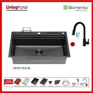 SORENTO MULTIFUNCTION KITCHEN SINK -BLACK -SRTKS 7850-BL