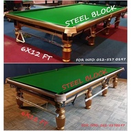 STEEL BLOCK SNOOKER TABLE 6X12 FT