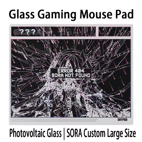 Skypad SORA YUME Anime Glass Gaming Mouse Pad Tempered Glass Mouse Pads Large Size Office Mouse Pad 