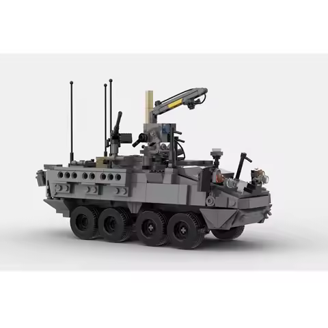 M1251A1 Stryker FSV MOC Blocks, US Army DVHA1 Armored Vehicle Model for Hobby & Gift