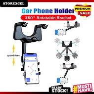 Holder Telefon Dalam Kereta Adjustable Car Rearview Mirror Phone Holder