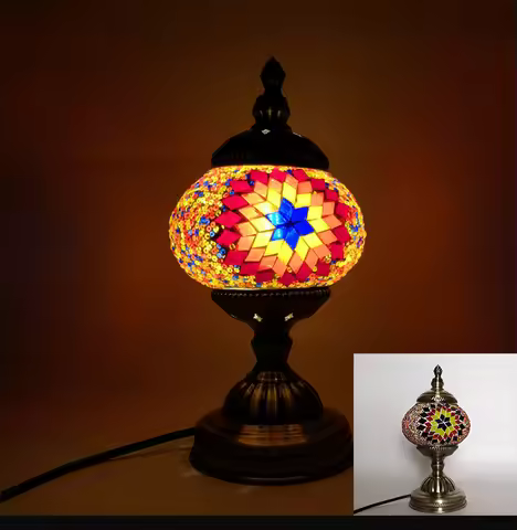 DIY Turkish Mosaic Glass Lamp Material Pack Parent-Child Interaction Children's Puzzle Hand Paste