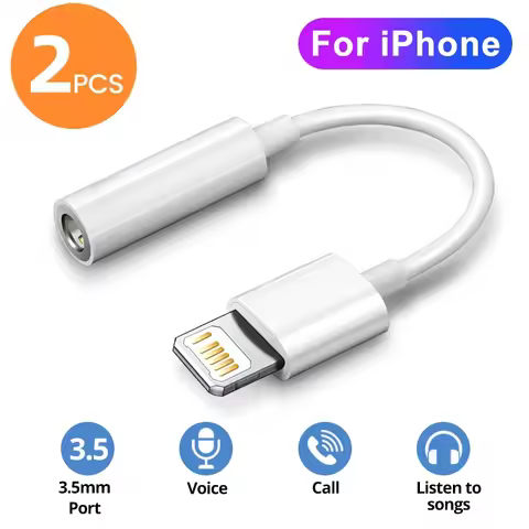 For Lighting Headphone Adapter for IPhone16 15 14 Pro Max 13 12Mini SE 2020 XS XR X 8 7 + IOS To 3.5