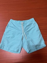 Uniqlo 水藍 沙灘褲 海灘褲 綁帶