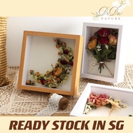 3D 5cm Depth Wooden Frame Shadow Box Flower Doll Labubu Display Collection Birthday day Teacher's Da