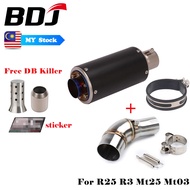 BDJ For Yamaha Mt25 Mt03 R25 R3 2013 To 2022 Sc Project Exhaust Slip On Middle Link Pipe Adapter Con