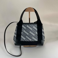 BALENCIAGA  黑銀灰滿版CABAS托特包 XS