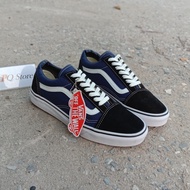 Vans Old Skool สีน้ำเงิน เข้ม Navy Blue 100% ตัวยอดฮิต พร้อมใบเซอร์ ใบรับประกัน เก็บปลายทาง รอรับของ 1-2 วัน!!