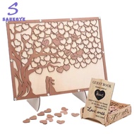 greatbuy666-Wedding Guest Book Alternative Guest Book Wedding Reception Wooden Hearts Guest Book Sig