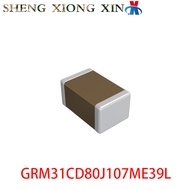 50pcs/lot GRM31CD80J107ME39L 100µF ±20% 6.3V Ceramic Capacitor X6T 1206