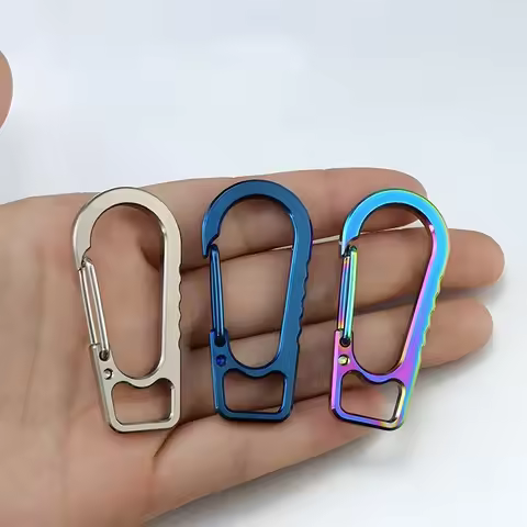 Titanium Alloy EDC Hanging Buckle Hiking Buckle Backpack Buckle Car Keychain Spring Buckle Hand Elec