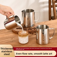 Stainless Steel Milk Pitcher with Measurements for Cafe & Home Barista