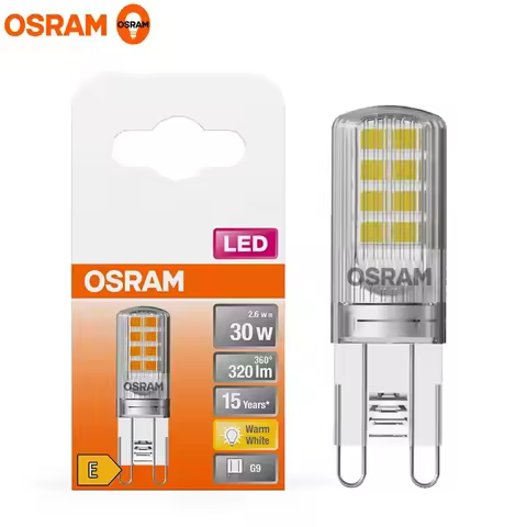 For OSRAM LED PIN 30 G9 2.6W 2700K Warm White Clear Lamp 300° Light 220V LED Outdoor Indoor Home Hou