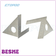 [BESME] 45 degree Stainless Steel Triangle Square ruler Rafter Speed Square T and Tri Angle Square M