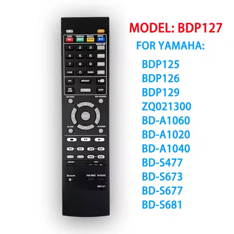 New Replaced Remote Control BDP127 for Yamaha Blu-ray Player Fit for BDP125 BDP126BDP129BD-A1020 BD-