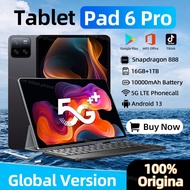 2024 Original Global Version Pad 6 Pro Tablet Android 13 16GB 1TB  Snapdragon 888 Tablets PC 5G WIFI HD 4K Tab 6 Pro ( 3 Year Warranty)