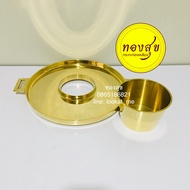 กระทะร้อนชาบูทองเหลือง 2in1 ถ้วยซุปถอดได้ ขนาด 29.5 cm กระทะโคขุน กระทะทองเหลือง กระทะร้อน กระทะชาบู ย่างเนย ชาบู จิ้มจุ่ม