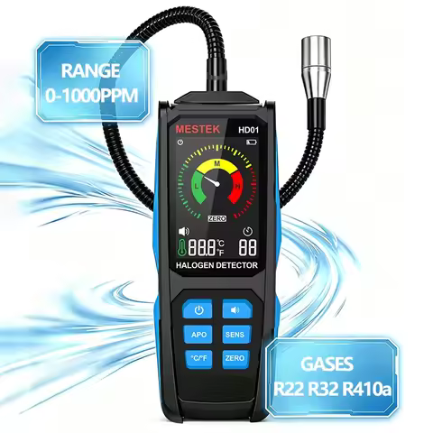Freon Halogen Gas Analyzer R22 R32 R134a Refrigerant Air Conditioner Leak Detector R404a R410a R123a