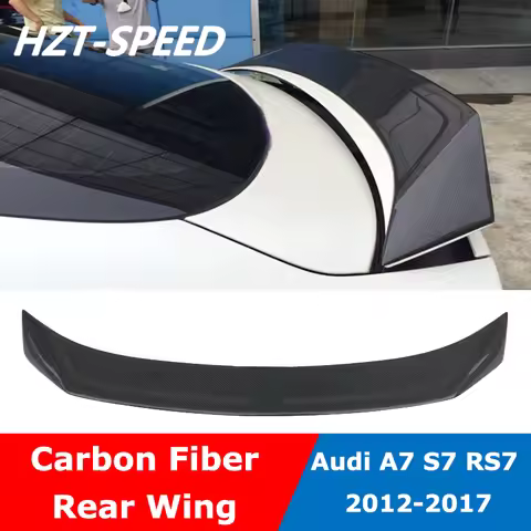 A7 K Style Carbon Fiber Rear Wing Trunk Tail Spoiler For Audi A7 S7 RS7 Modification 2012-2017