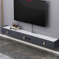 Hanging TV Console Floating TV Console Wall mounted White Top Back Hollow Hanging TV Cabinet Wall Cabinet Wood TVConsole