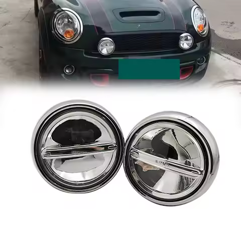 New LED Fog Lights Auxiliary Bumper Grille Rally Driving Light Bracket For BMW Mini Cooper R55 R56 F