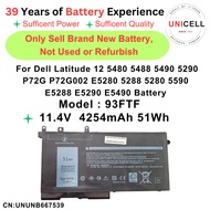 For lAPTOP BATTERY DELL Latitude 93FTF 5480 5488 5490 5290 P72G P72G002 E5280 5288 5280 5590 E5288 E