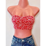 Bandeau Tube Top Summer Graphic