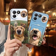 protective Cartoon Phone Case For Tecno Pova7 4G/LJ6/Pova7 Neo Cover Cat Card sleeve Card slot Silic