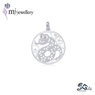 MJ Jewellery 5G Gold Zodiac Collection 9K White Gold Snake Pendant B261F