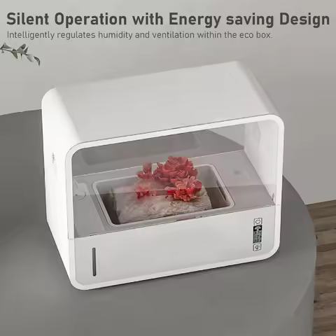 Mushroom Growing Tent Smart Soilless Transparent Viewing Automatic LED Lighting Still Air Mushroom B