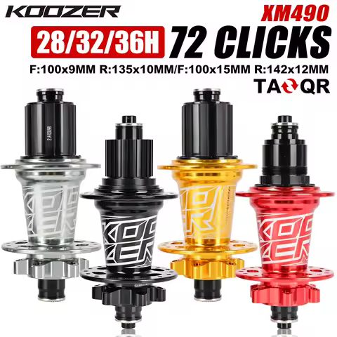 Koozer XM490 32H Bicycle Hubs 4 Bearing MTB Disc Brake Hubs Mountain Bike Hub Rear front 100mm rear 