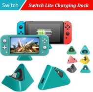 {Enjoy the small store} Multi Colors Travel Triangle Charger Dock Stand NS Switch Lite Console Charging Display Holder Support For Nintendo Switch Games