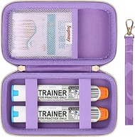 Supmay Hard Carrying Case Compatible with 2 EpiPen's or Auvi-Q, Epinephrine Pen, Medical Travel Case