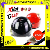 XDOT G618 Helmet [𝗡𝗘𝗪] Siap Smoke Visor [𝟭𝟬𝟬%𝗢𝗥𝗜𝗚𝗜𝗡𝗔𝗟] G618N X-DOT Sirim Certified Topi Motor Helmet