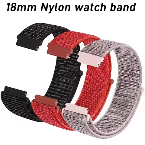 18mm Nylon Loop Strap For Garmin Forerunner 255s 265s Garmin Venu 2S Smart Watch Band Replaceable Fo