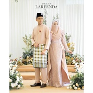 MOFF Bridal Set BAJU DRESS Lareenda In NUDE CHAMPAGNE | Nikah Kahwin |Tunang | Full set Kurung Moden