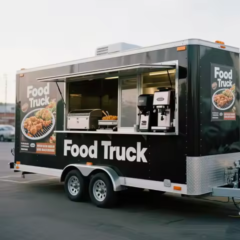 Food Truck Trailer Mobile Cart Caravan off road camper trailers snack cart ice cream truck mobile st