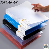 KATAKAN Transparent Folder, Plastic D-shaped Binder File Folder,  2 Holes Office Document Lever Arch