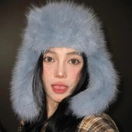 New store openingUnisex Warm Thick Plush Faux Fur Hats Winter Women Ear Protector Ski Hats Cool Cycl