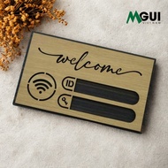 Wooden Wifi Wall Board TW09 – Wifi Password Signboard for Cafe - Restaurant - Spa - Homestay