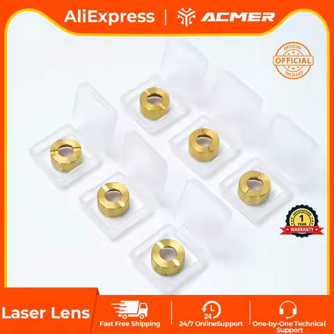 ACMER Laser Spare Lens 6 PCS Kit for P1 10W P2 20W P2 33W P3 24W/48W Laser Engraver and Cutting Mach