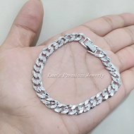Gelang Perak Rantai Naga Titanium Anti Karat 22K Pria/ Wanita