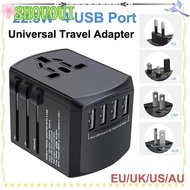 SHOUOUI Universal Travel Adapter Travel Charger Power Adapter International Plug Adaptor Fast Charging with 4 USB Ports