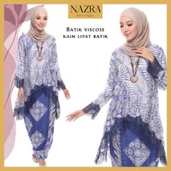 Baju Viscose Batik Pendek Lipat Batik One Set / Free Size / Viscose Lace