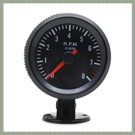 (QJWR) 2Inch 52mm Car Meter Tachometer RPM Gauge 0-8000RPM Analog Black Case for 1-8 Cylinders Gasol
