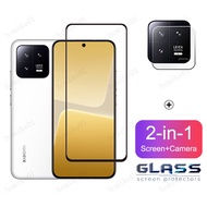 Xiaomi Mi 13 Tempered Glass Full Cover Film for Xiaomi Mi 13 Pro 12 11 Lite 5G NE 12T 11T 10T Pro Redmi 10 10C 10A 9C 9A 2 in 1 Camera Lens Glass Screen Protector