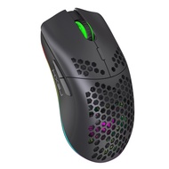 New HXSJ T66 7 Keys Colorful Lighting Programmable Gaming Wireless Mouse