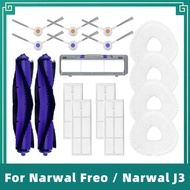 For Narwal Freo / Narwal J3 Robot Vacuum Cleaner Main Side Brush Hepa Filter Mop Cloths Rag Brush Co