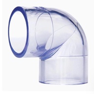 Elbow Knee PVC Transparent 2'' to 4'' inch SCH-40 Transparent Clear PVC Knee Elbow/ 2'' - 4''inch St